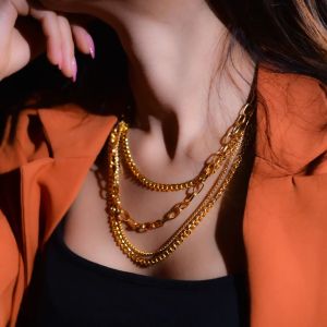Multi Layered Gold Chain Necklaces