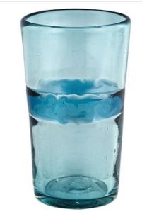 RIBBON BLUE HIGHBALL GLASSES (SET OF 4)
