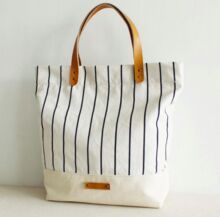 Handcrafted Canvas and Leather Casual Tote Bag