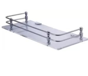 Acrylic Double Railing Shelf