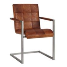 INDUSTRIAL IRON METAL DESI LEATHER LIVING ROOM CHAIR