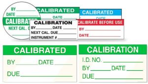 calibration sticker