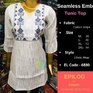 EPILOG  Seamless Embroidery Tunic Top