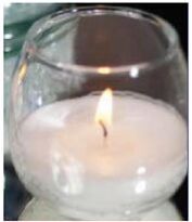 ROLLY POLLY GLASS JAR CANDLE HOLDER