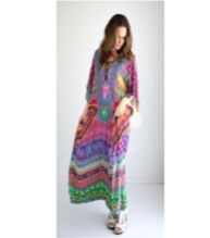 Ladies MultiColor Long Fancy Kaftan