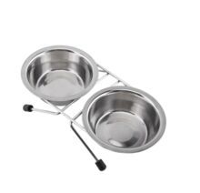 Stainless Steel Double Diner Pet Bowls