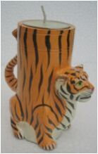 wooden tea light tiger candle latest design