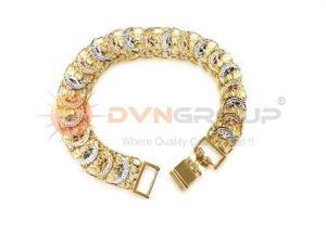 Three Tone Plated Mens Bracelet