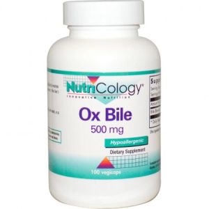 Nutricology Ox Bile 500mg 100 VCaps - Dietary Supplement
