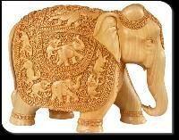 wooden elephant handicraft