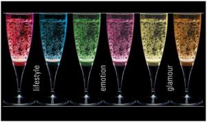 LED Champagne Glass