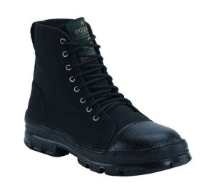 Black Leather Adduce Warrior Jungle Shoes