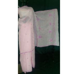 PINK LUCKNOWI CHIKAN SAREE