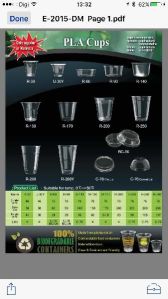 PLA clear cup