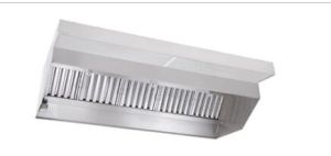 Sloped Front Wall Canopy Exhaust Hood