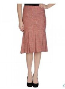 Bittersweet Pink Knee-Length Formal Skirt