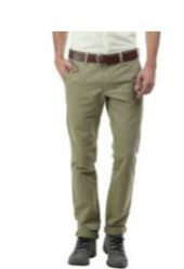 Solid Khaki Formal Trouser