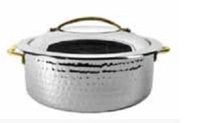 Skyserv Induction Hammered Steel Round 3 Ltr Dutch Oven With Food Pan