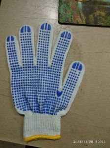 Industrial dotted cotton gloves