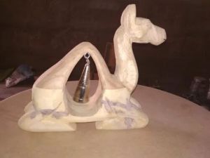 Wooden Sitting Camel Statue