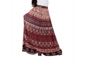 Flared Long Multicolor Skirt