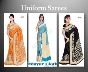 Printed Uniform Sarees Wholesalers in Coimbatore