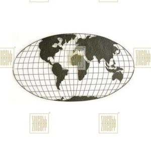 Zincopp Black Metal World Map Globe