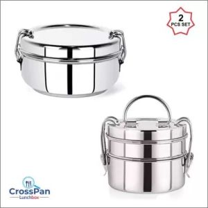 CrossPan Klassic Clipper Stainless Steel Tiffin Box