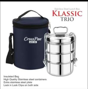 Klassic Trio Stainless Steel Clip Lock Lunch Box Set