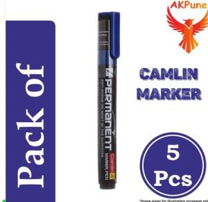 Camlin Kokuyo Permanent Marker - Pack of 4 Assorted Color Black, Blue, Red,  Gren