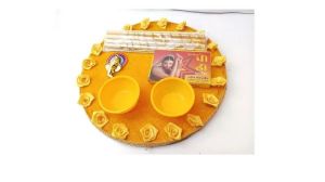 Wooden Haldi Bowl, Color : Yellow