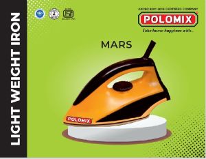 POLOMIX MARS LIGHT WEIGHT IRON BOX WITH NON STICK GOLDEN SOLEPLATE