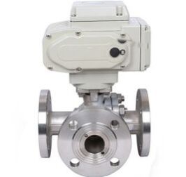 ELECTRIC ACTUATED THREE WAY BALL VALVE