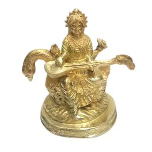 brass saraswati statue