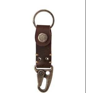 Dog Hook Leather Keychain