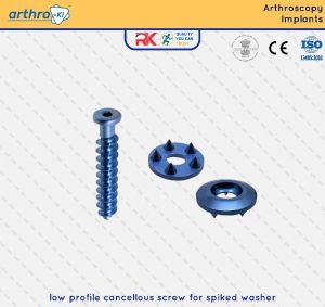 Low-Profile Cancellous Bone Screws for Spiked Washers.