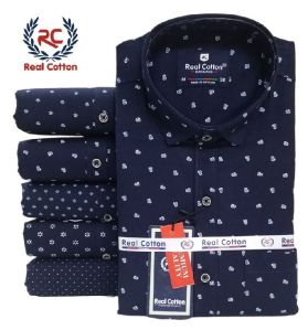 REAL COTTON MULTICOLOR PARTY WEAR MEN'S PRINTED SHIRT