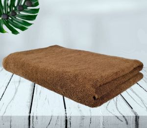 rekhas premium super absorbent soft quick dry dark beige colour cotton bath towel