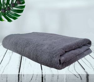 rekhas premium soft quick dry anti-bacterial grey colour cotton bath towel