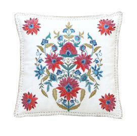 Applique Embroidered Stitched Cushion Cover