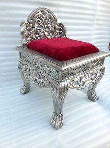 Silver Coated Square Peda Chair