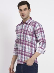 MULTI COLOR ASSORTED CHECK LYCRA CASUAL SHIRT