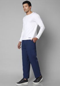 Knya Mens White Melange Full Sleeve Underscrub