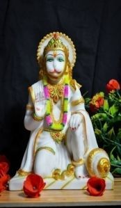 Marble Blessing Hanuman Statue