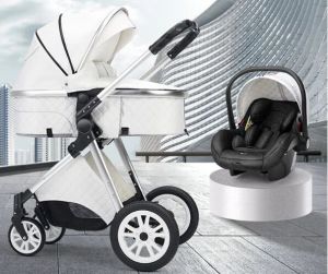 Multi-functional 3-in-1 Baby Stroller: High Landscape, Reclining, Lightweight