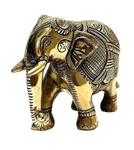 brass elephant antique statue