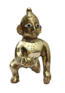 laddu gopal brass statue