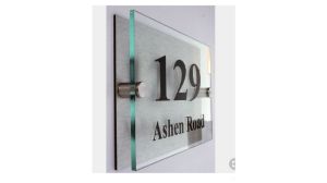 Glass Name Plate