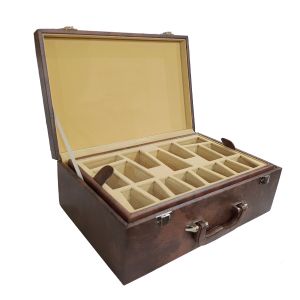 Leatherette Chess Box (up to 4 KH) - Tan Brown