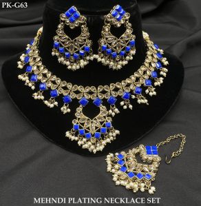 Mehndi Plated Necklace Set